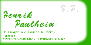 henrik paulheim business card